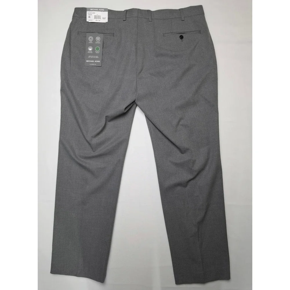 Michael Kors Dress Pants Mens 38x29 Gray Pattern Marvin Straight Leg Trouser NWT - Picture 3 of 9